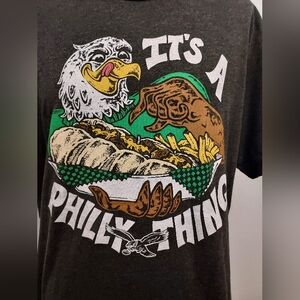 Unisex Homage Charcoal Philadelphia Eagles NFL/Guy Fieri’s Flavortown T-Shirt Lg